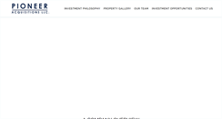 Desktop Screenshot of pioneeracquisitions.com